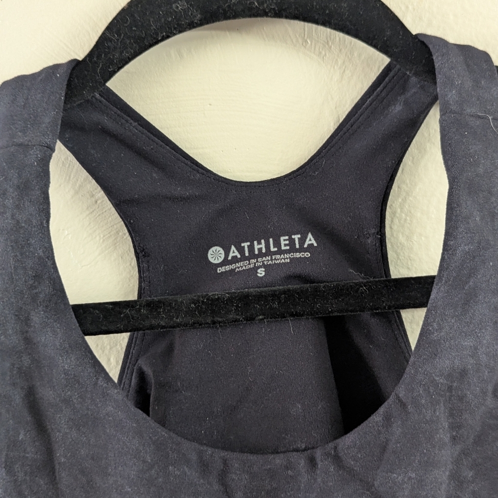 Athleta Navy Racerback Crop Top - Picture 3 of 3